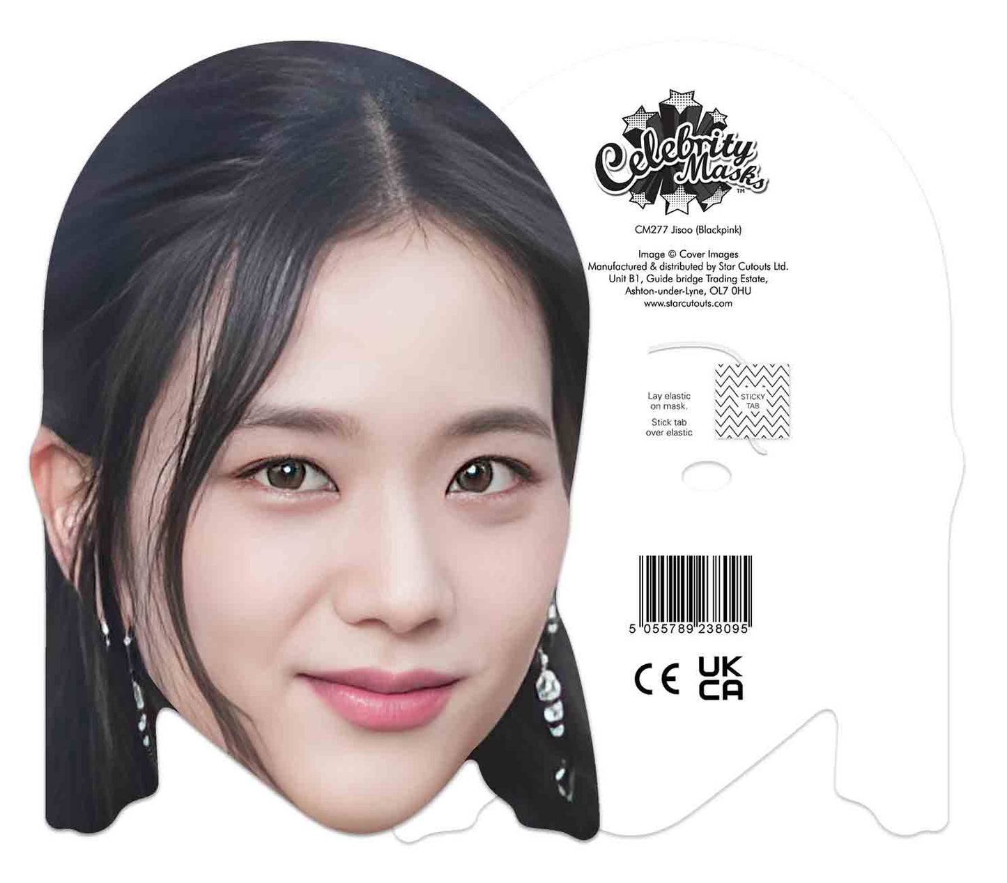 CMP13 Black Pink  Six Cardboard Face Masks - 2 x Rose 2 x Lisa 1 x  Jennie  1 x Jisoo