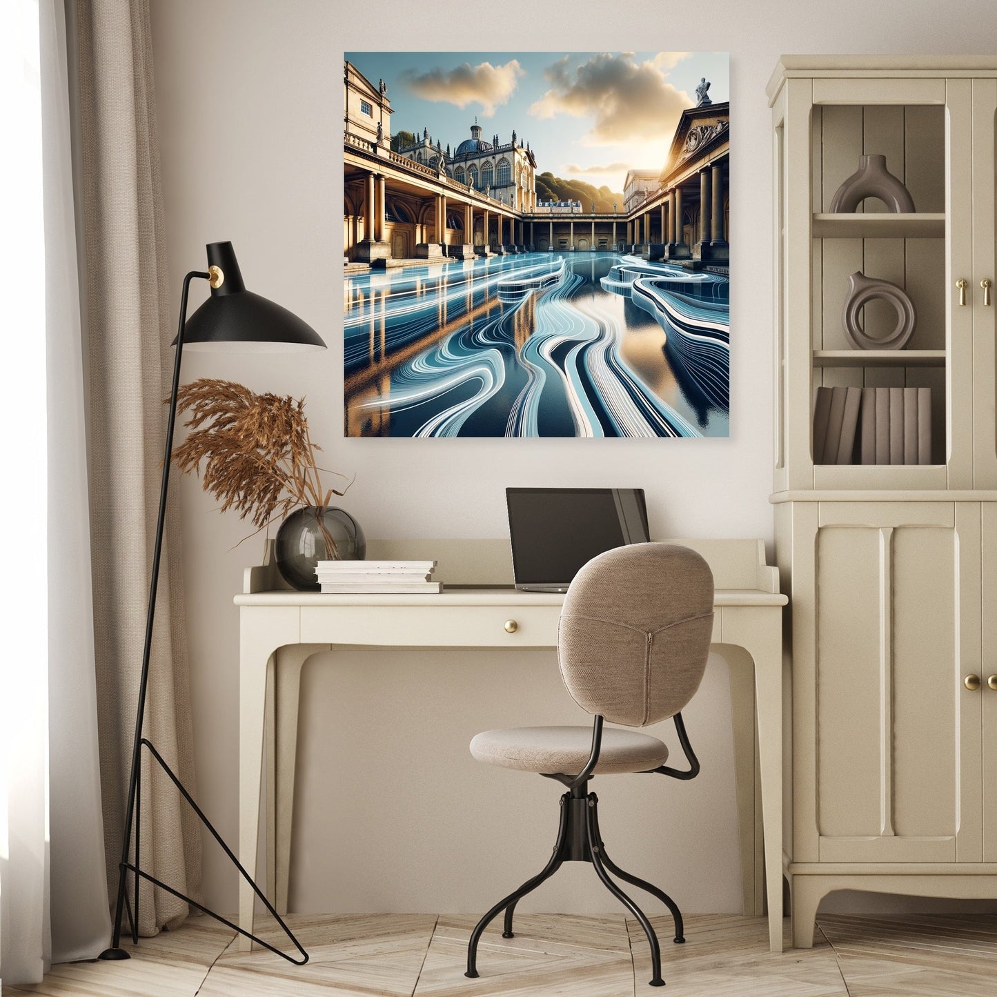 Futuristic Roman Baths Canvas