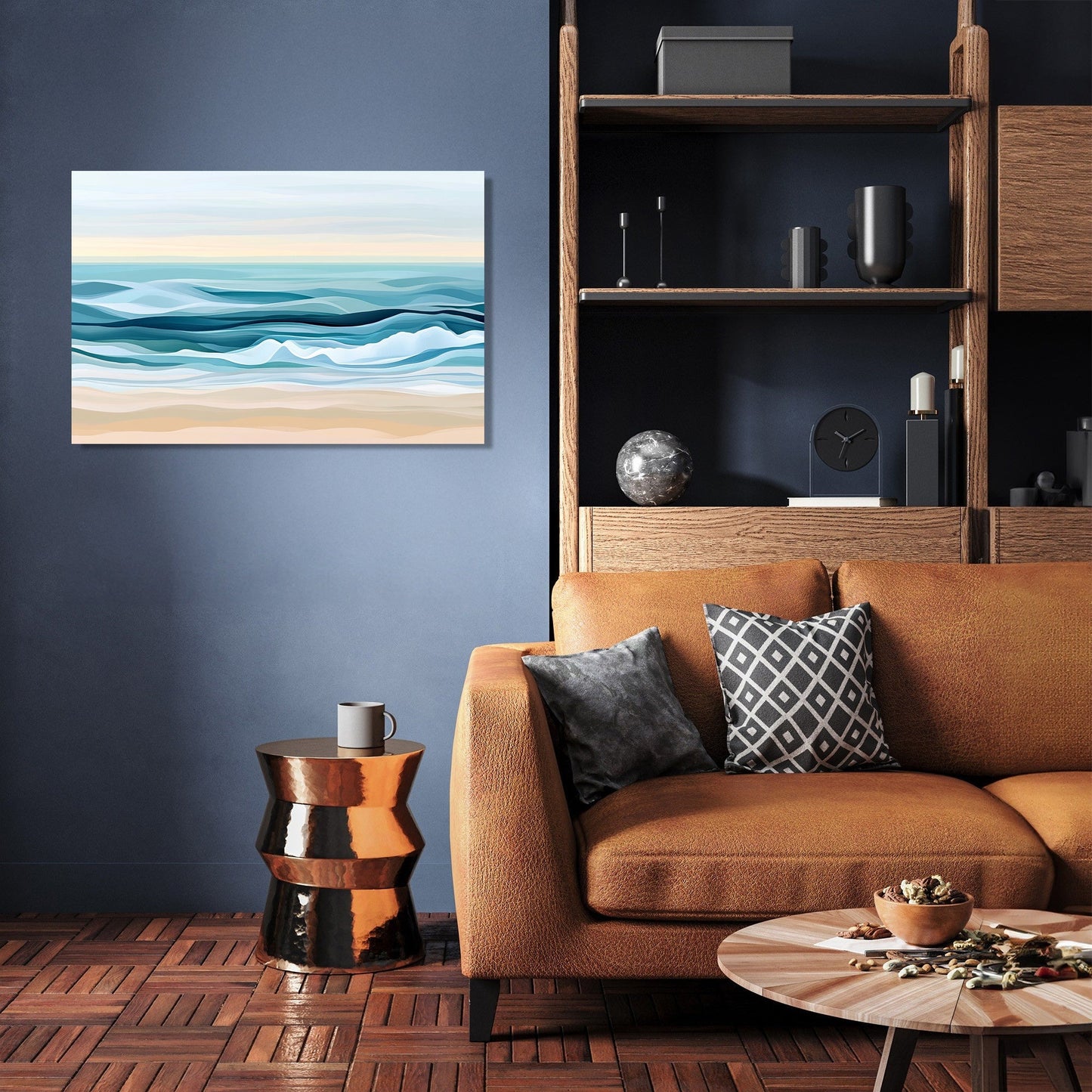 Tranquil Beach Waves Canvas