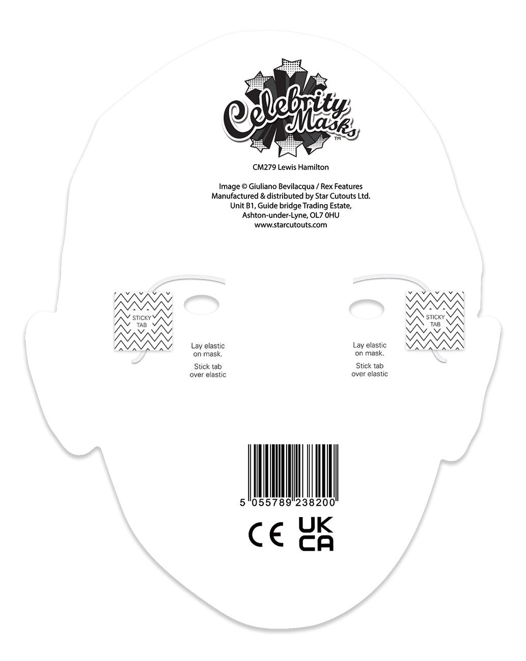 CM279 Lewis Hamilton Cardboard Face Mask