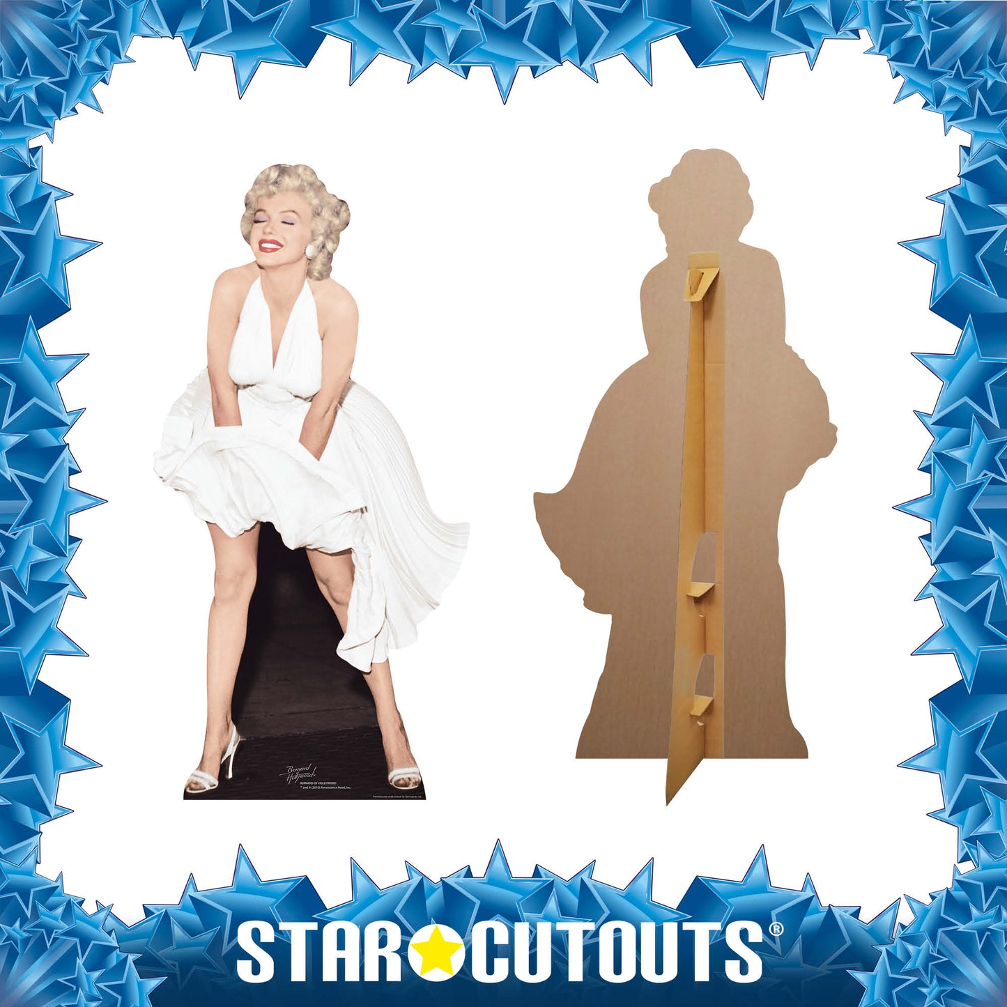SC279 Marilyn Monroe White Dress Blowing Up Cardboard Cutout Height 157cm