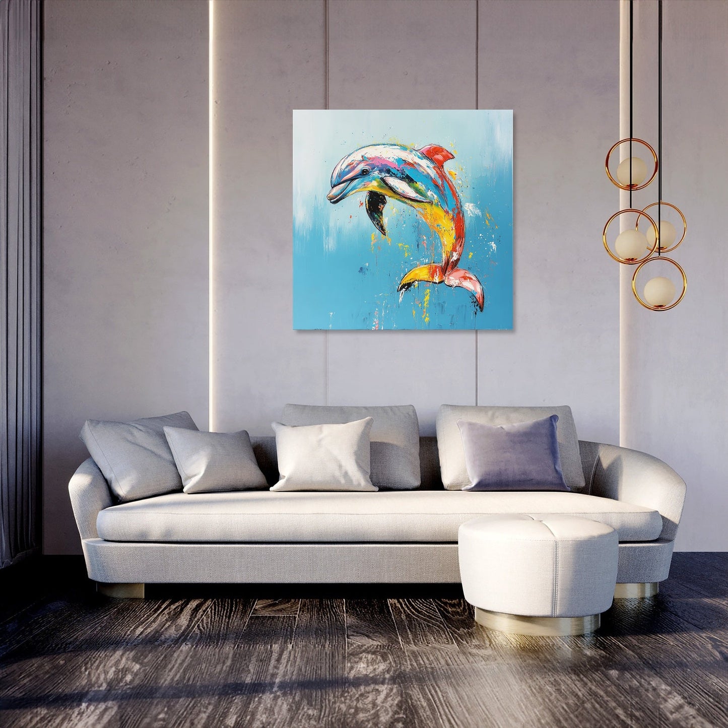 Dolphin's Dance Canvas