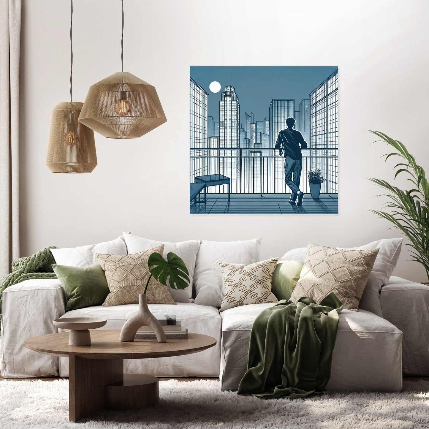 Rooftop Serenity Canvas