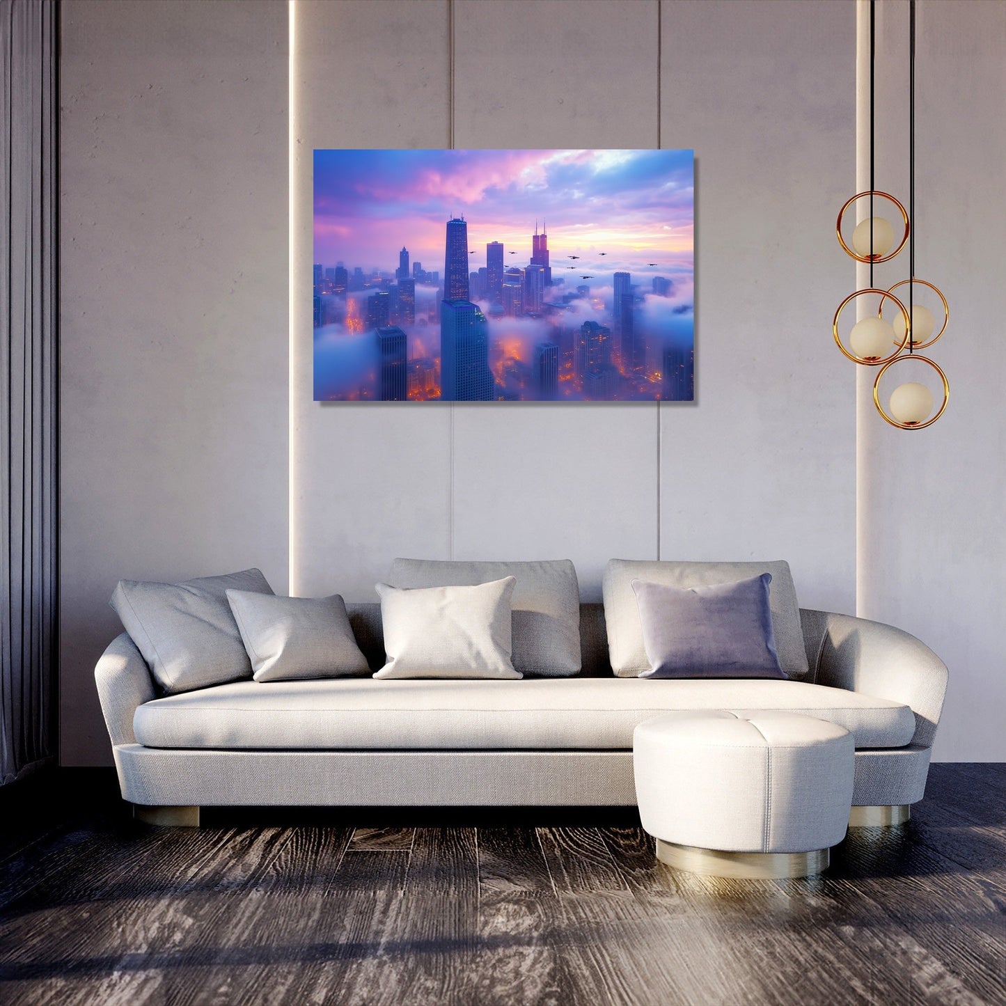 Futuristic Cityscape Canvas