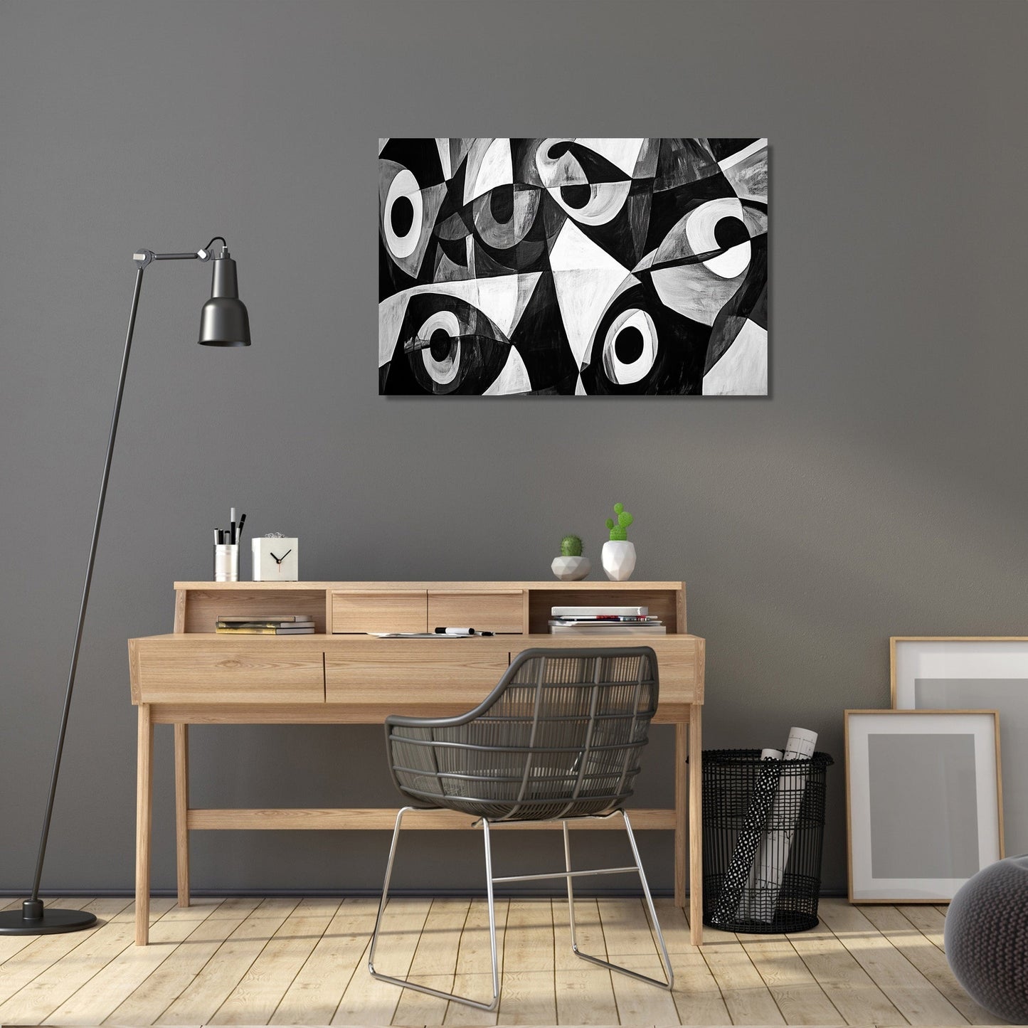 Monochrome Geometrics Canvas