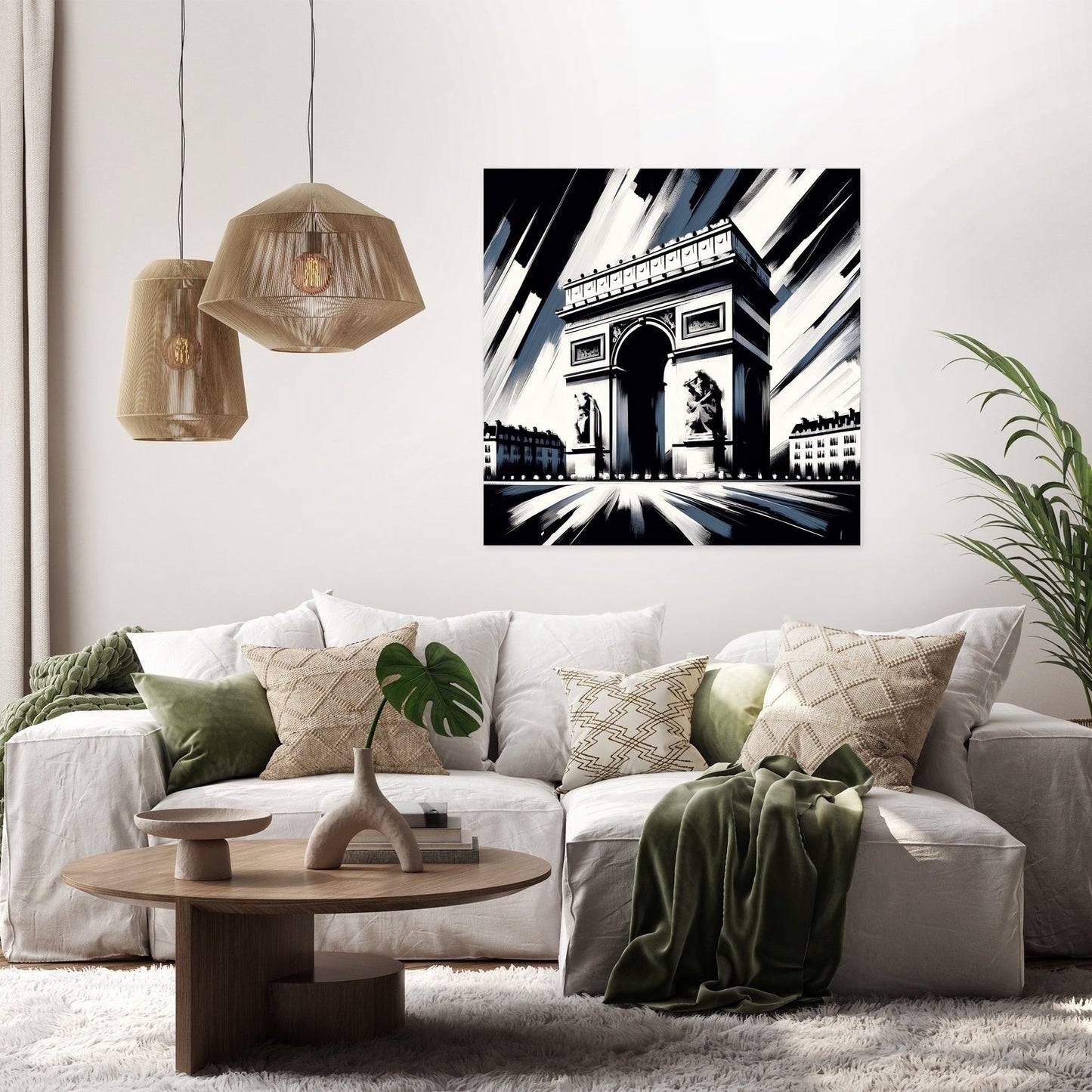 Arc de Triomphe in Contrast Paris Canvas