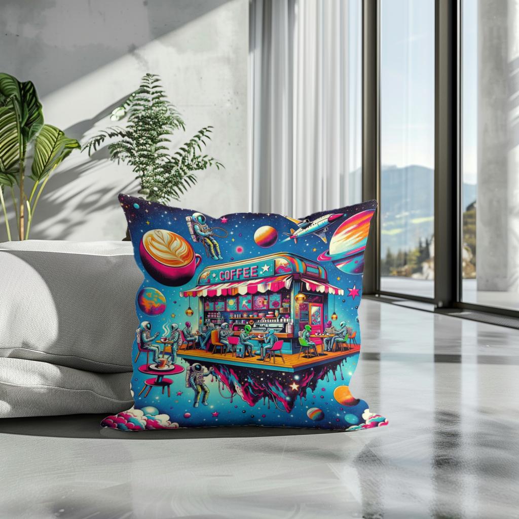 Cosmic Café Cotton Cushion