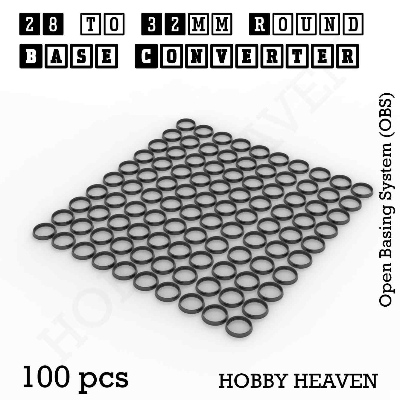 Round to Round Base Converters 3D Print Full Range