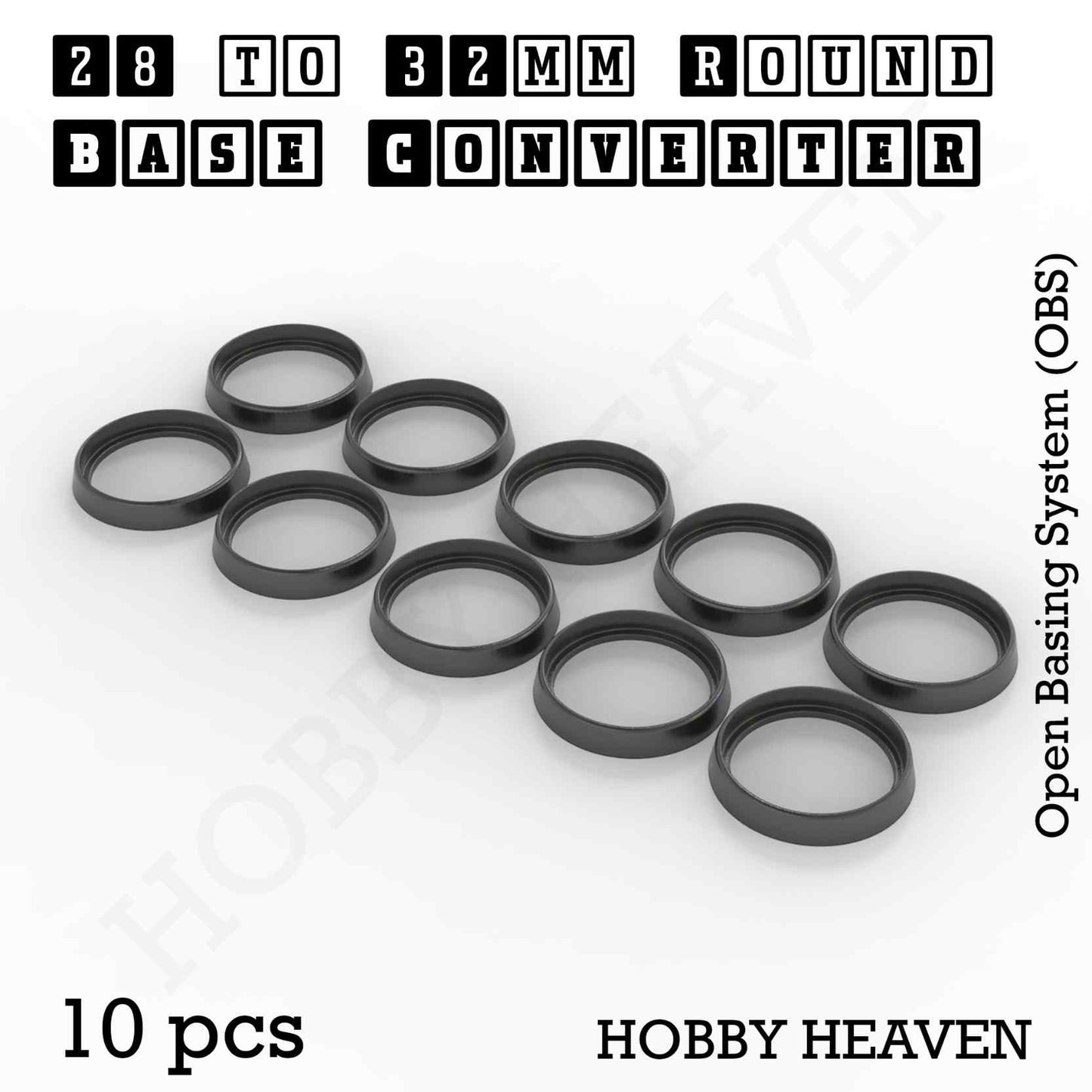 Round to Round Base Converters 3D Print Full Range