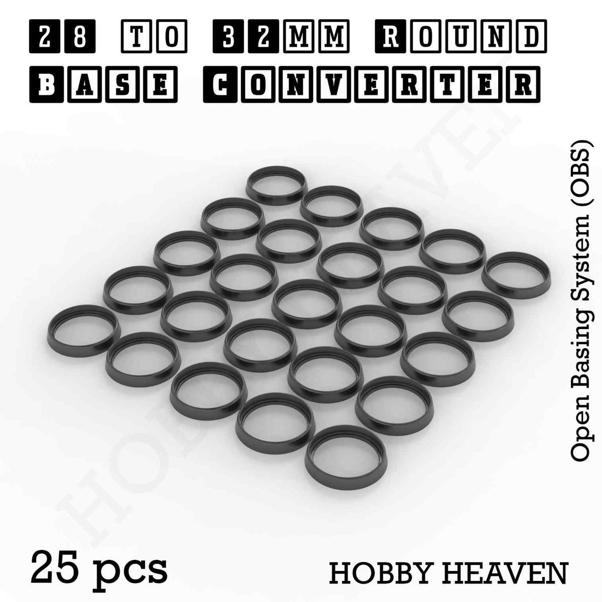 Round to Round Base Converters 3D Print Full Range