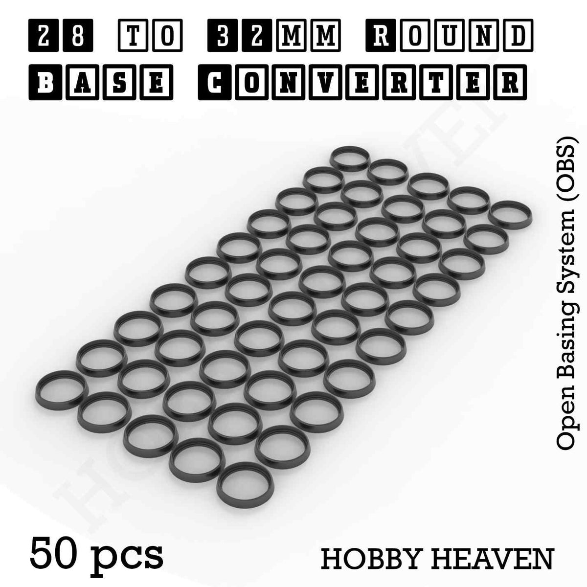 Round to Round Base Converters 3D Print Full Range