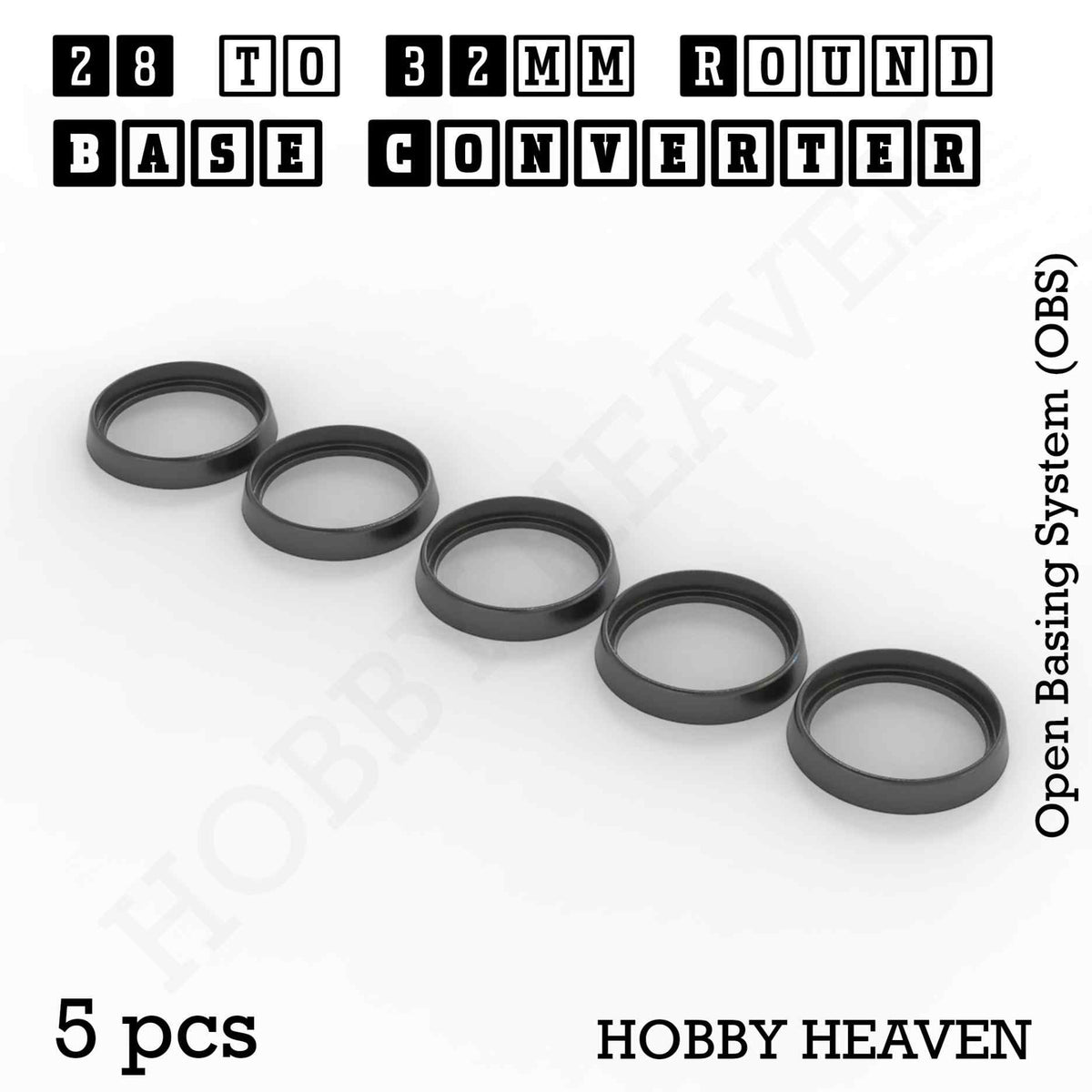 Round to Round Base Converters 3D Print Full Range