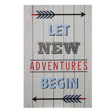 Kids Let New Adventures Begin Wall Plaque