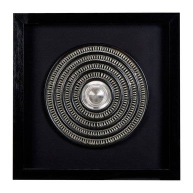 Framed Silver Disc Wall Art | Nason