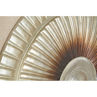 Nason Framed Silver Round Carving Wall Art