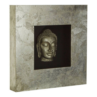 Framed Silver Buddha Wall Art | Nason