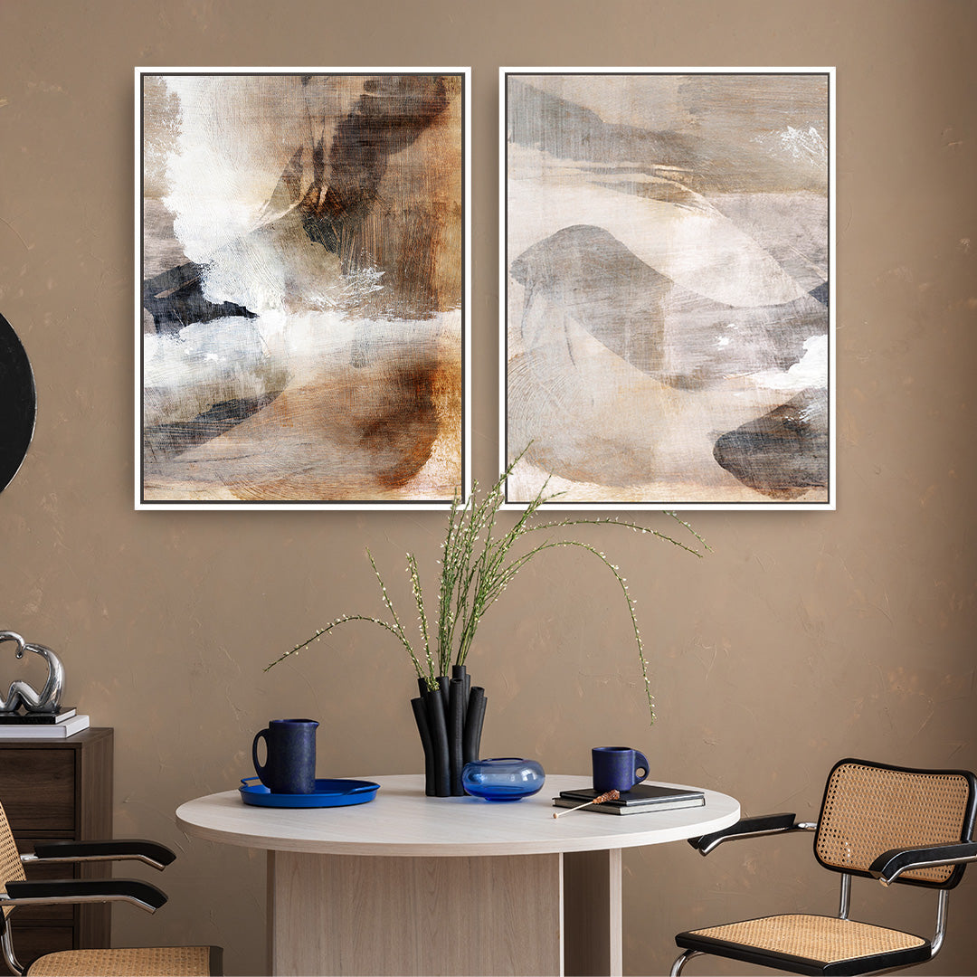 Layers Framed Canvas Set of 2