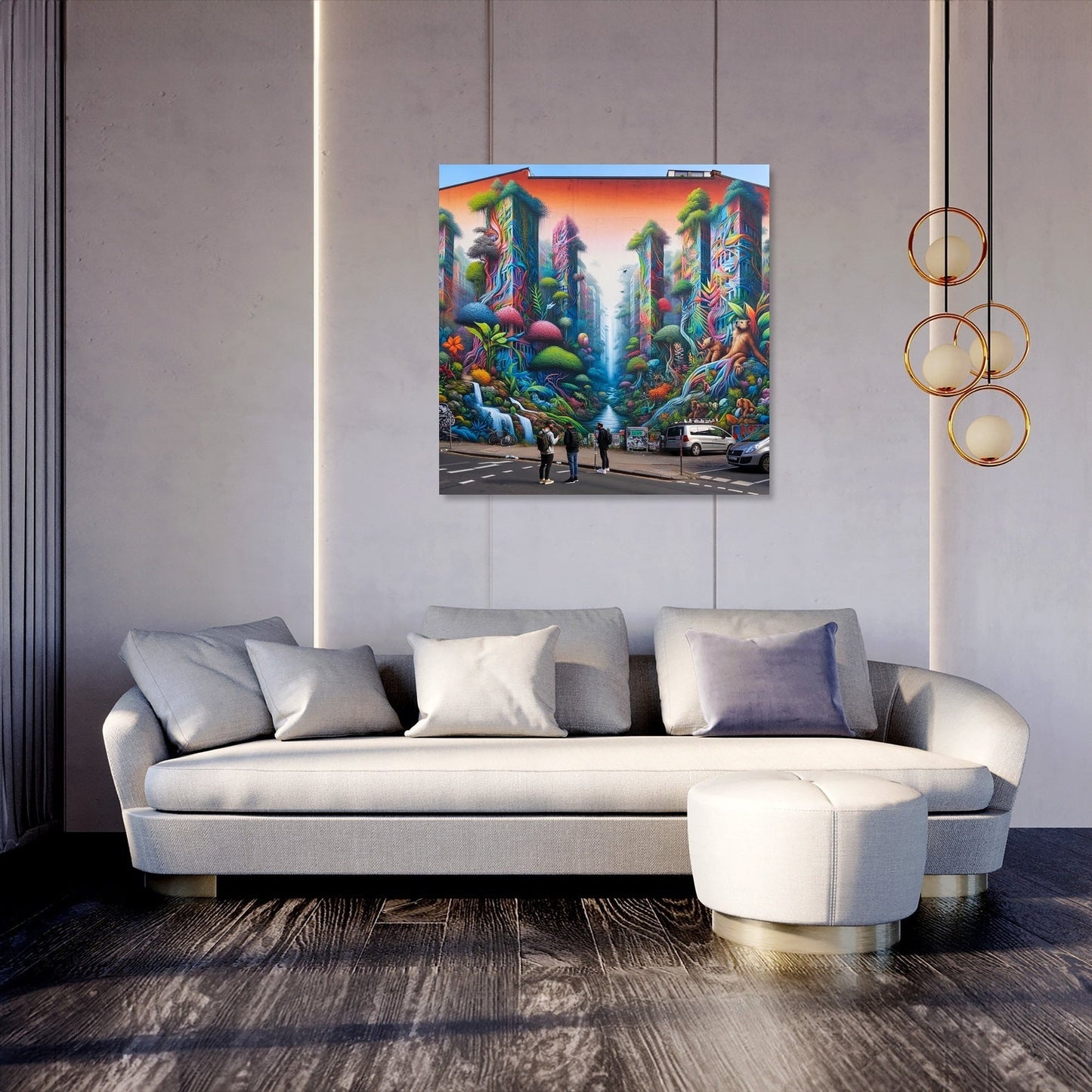 Jungle Mural Dialogue Canvas
