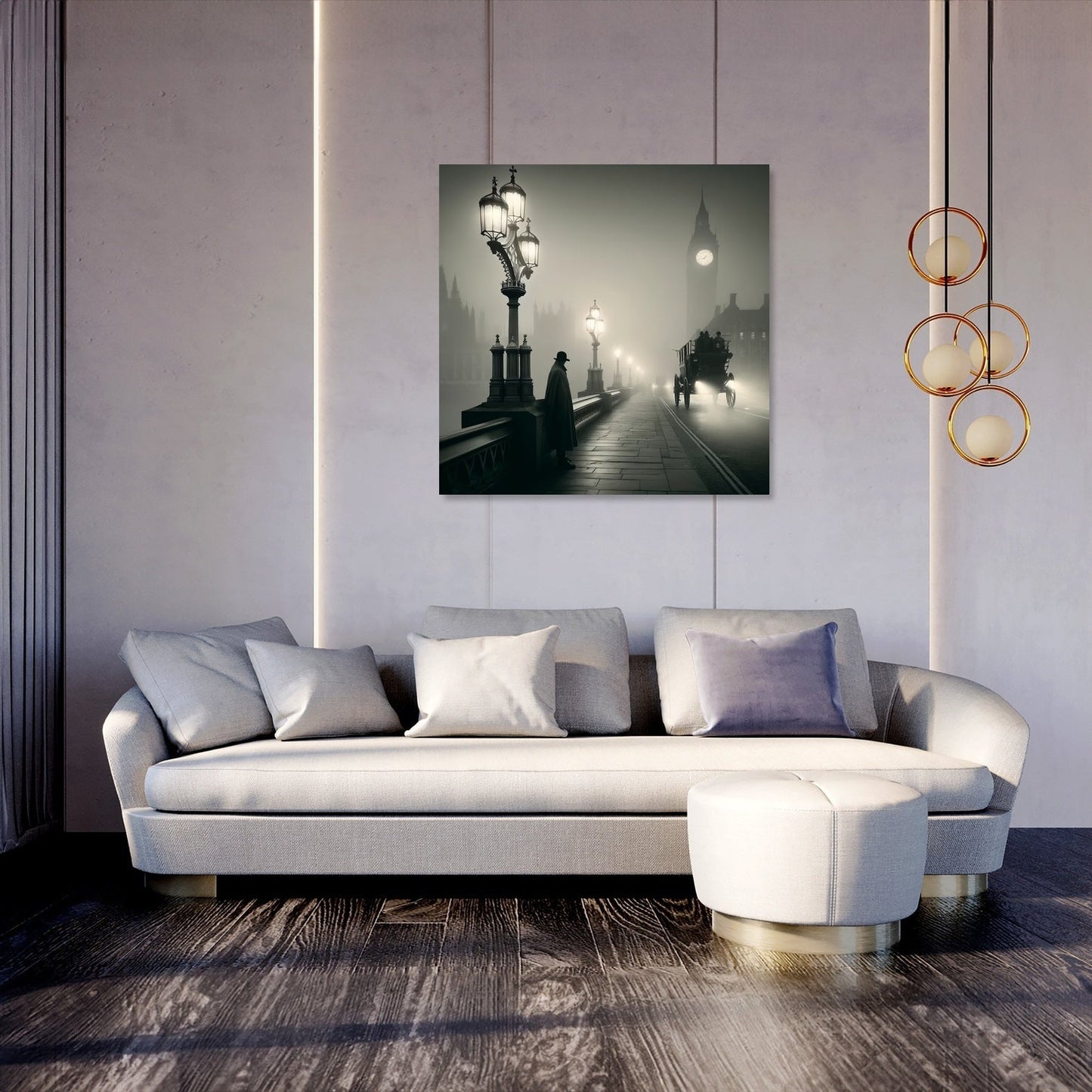 Misty Dawn on Westminster Canvas