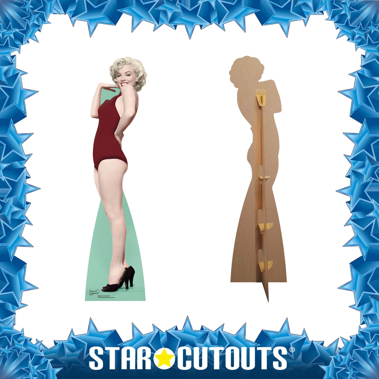Marilyn Monroe Red Swim Suit Cardboard Cut Out Height 175cm