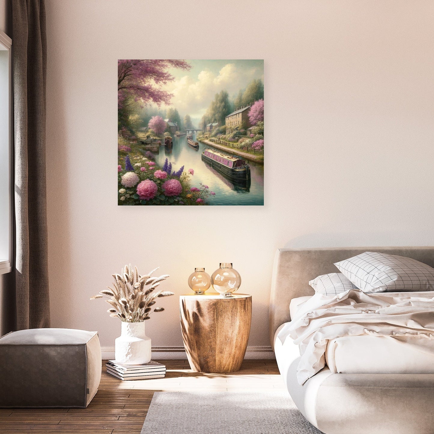 Springtime Canal Charm Canvas