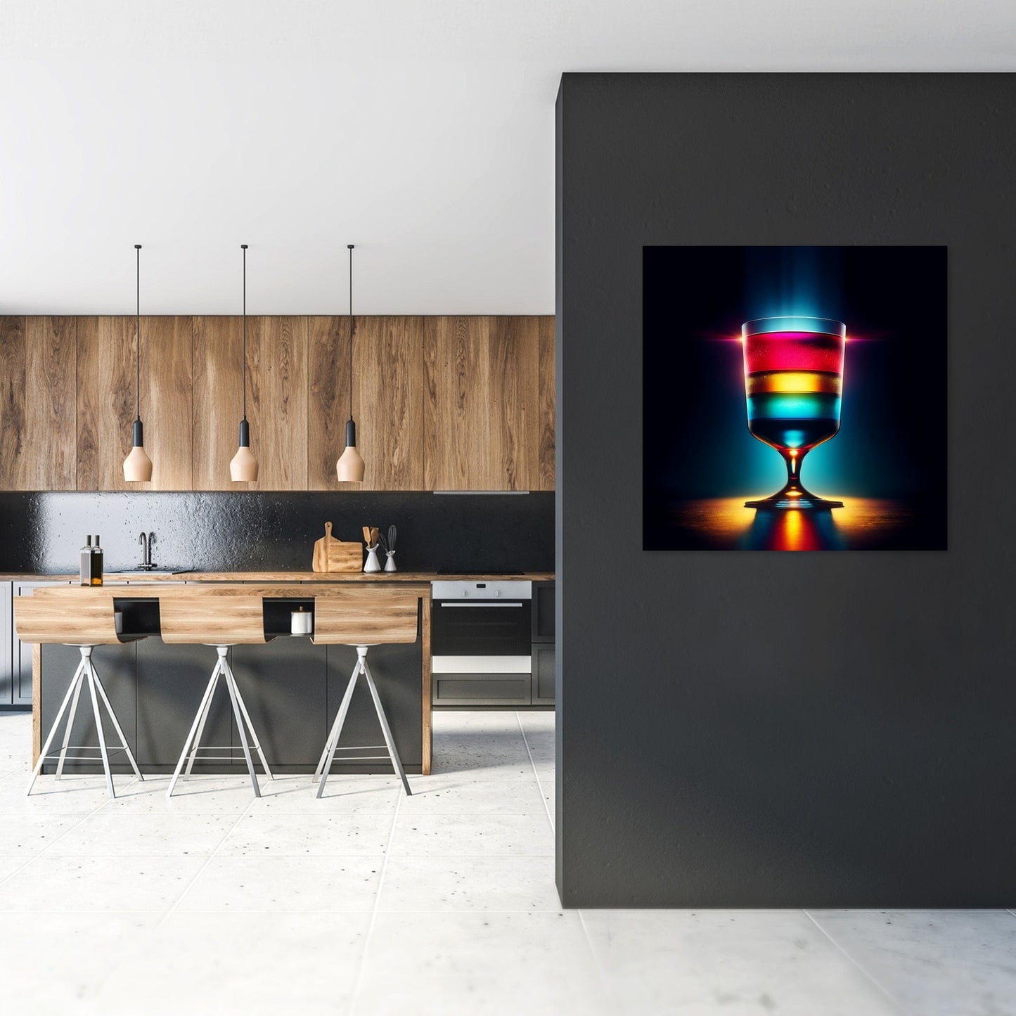 Luminous Layers Cocktail Canvas