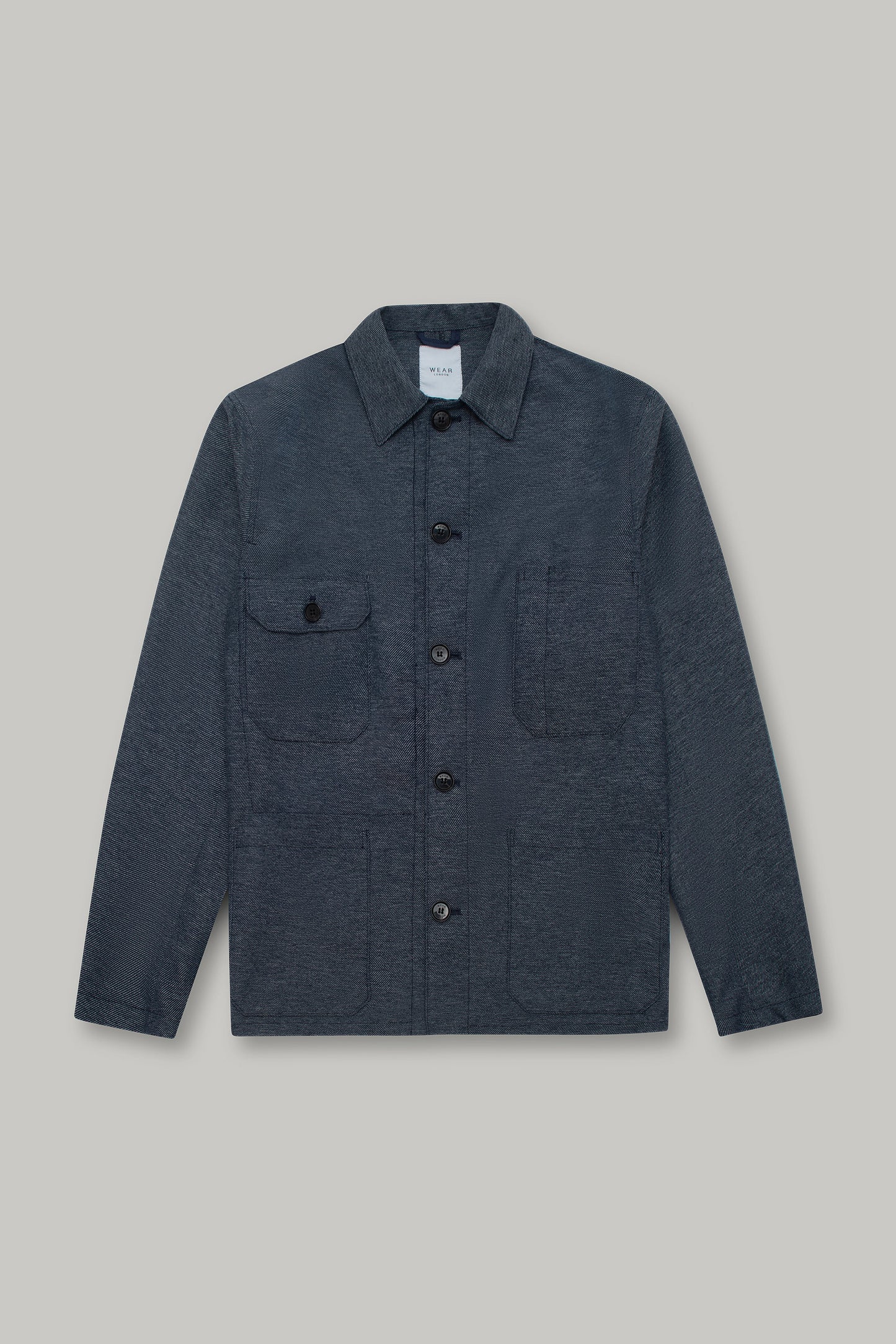 James Four Pocket Jacket - Sky Blue Twill