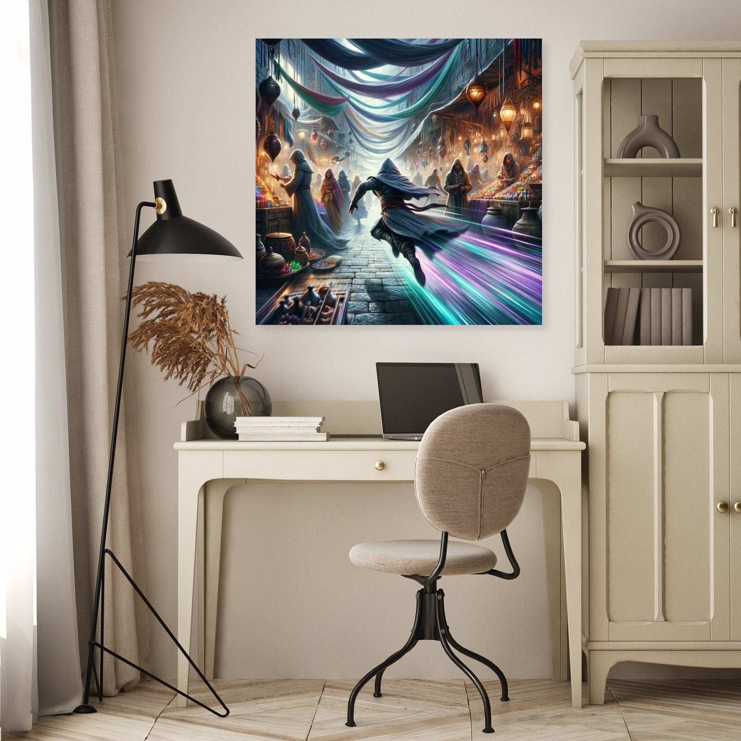 Market Chase Mystery Canvas