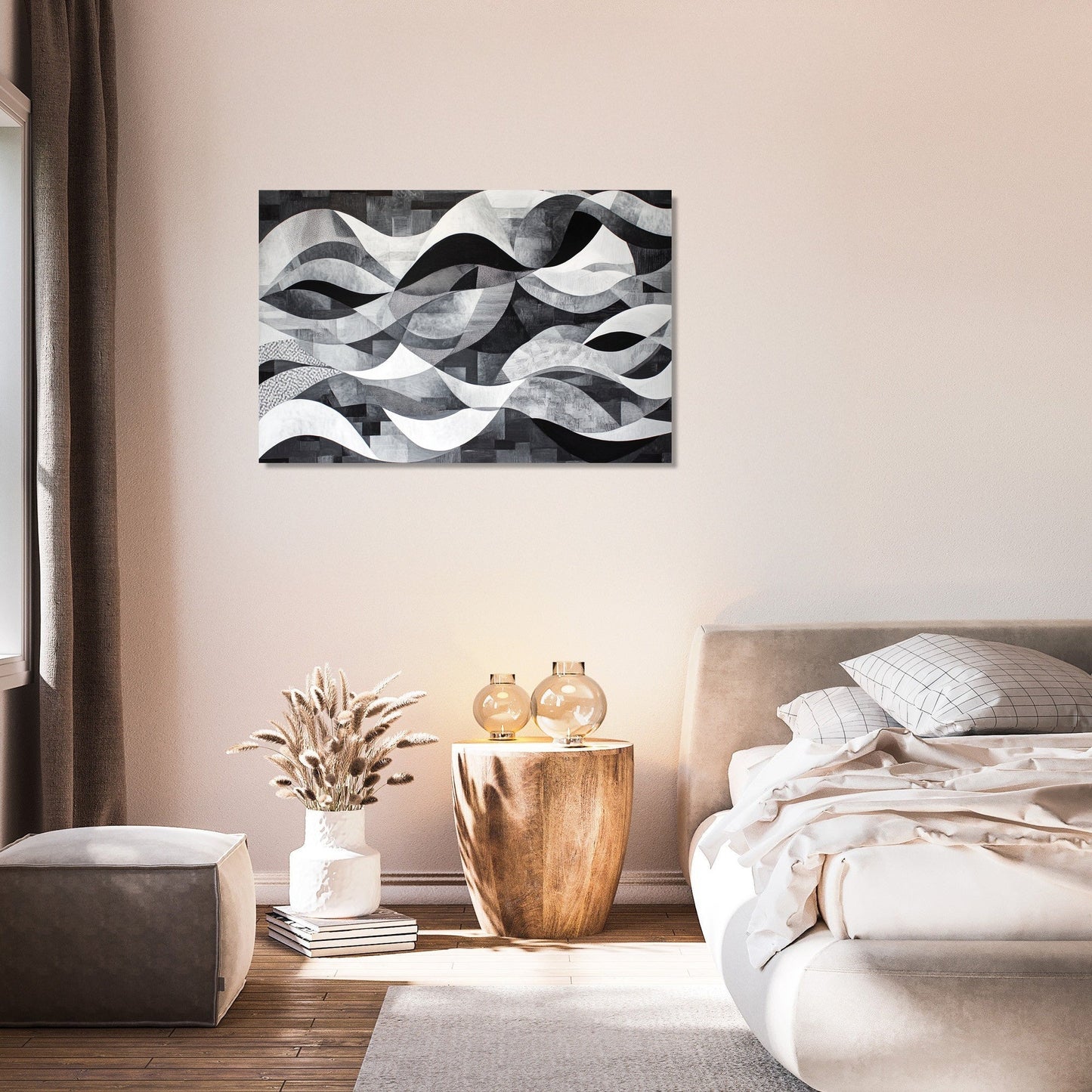 Monochromatic Waves Canvas
