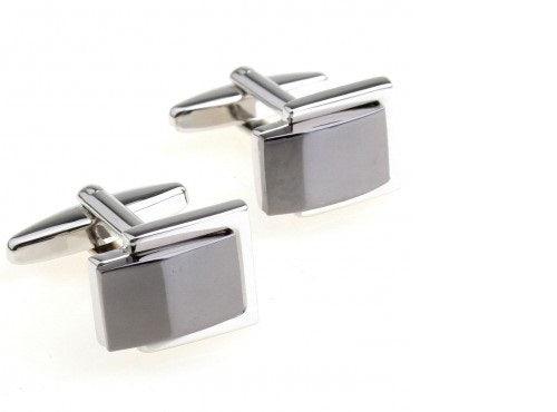 plain silver design cufflinks