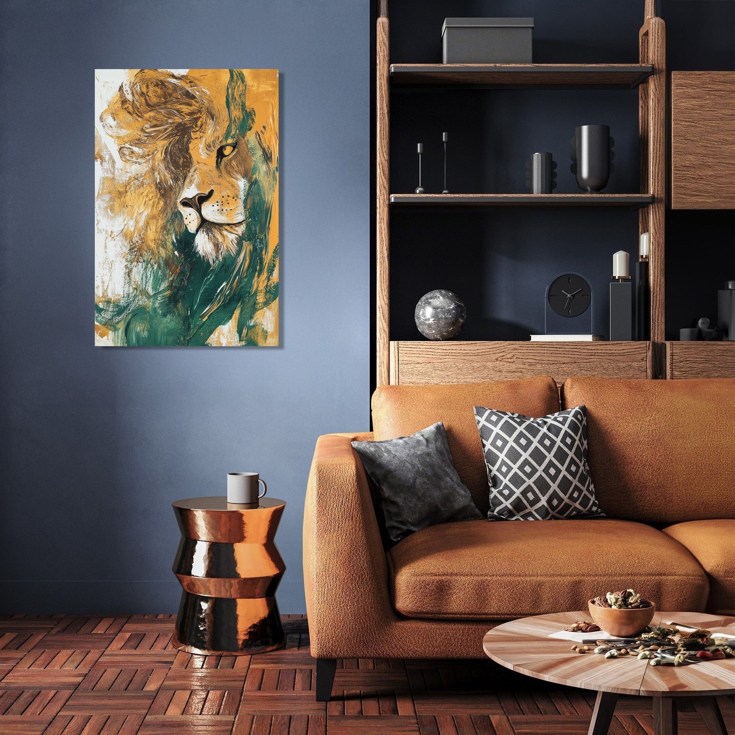 Majestic Lion Abstract Canvas