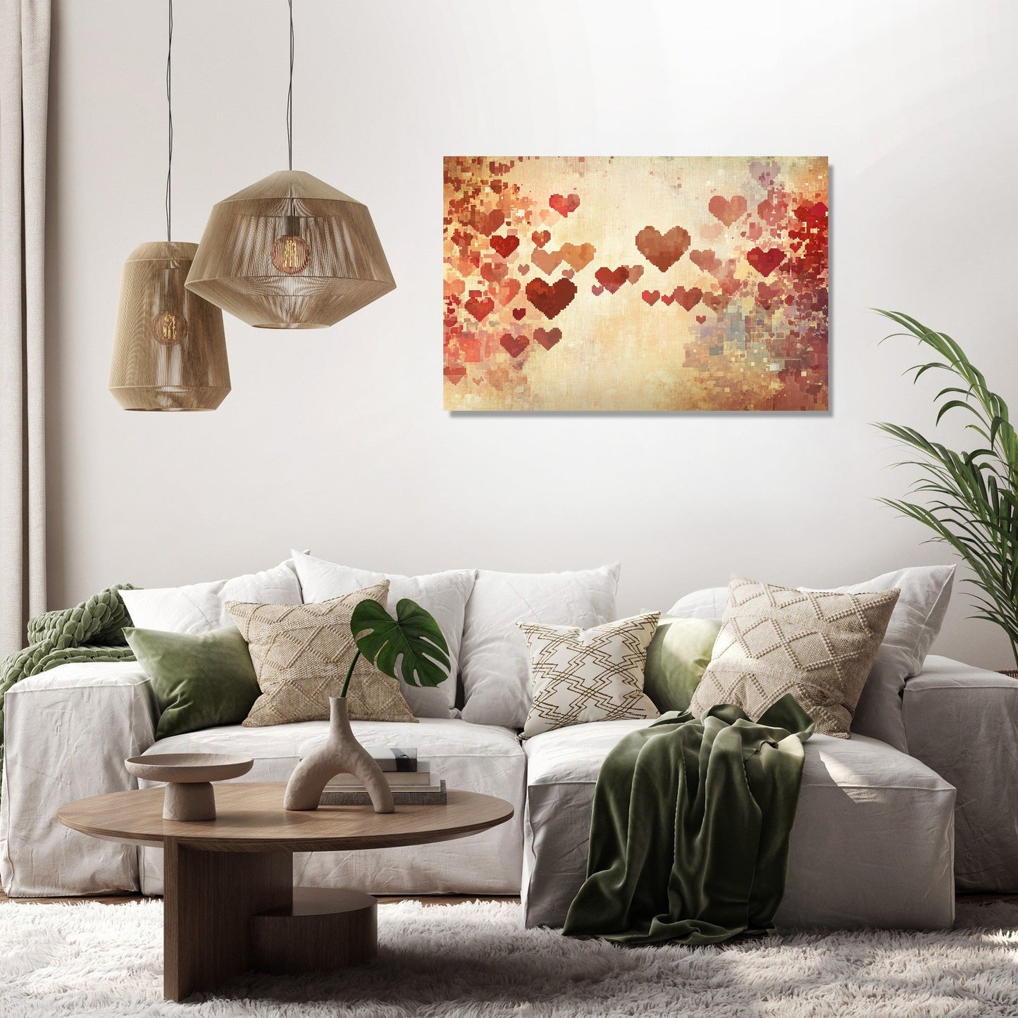 Pixel Heartbeat Canvas