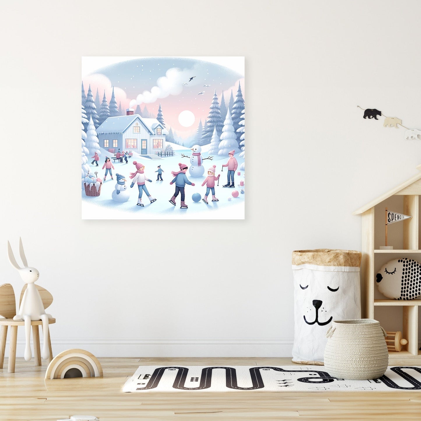 Snowy Fun Canvas
