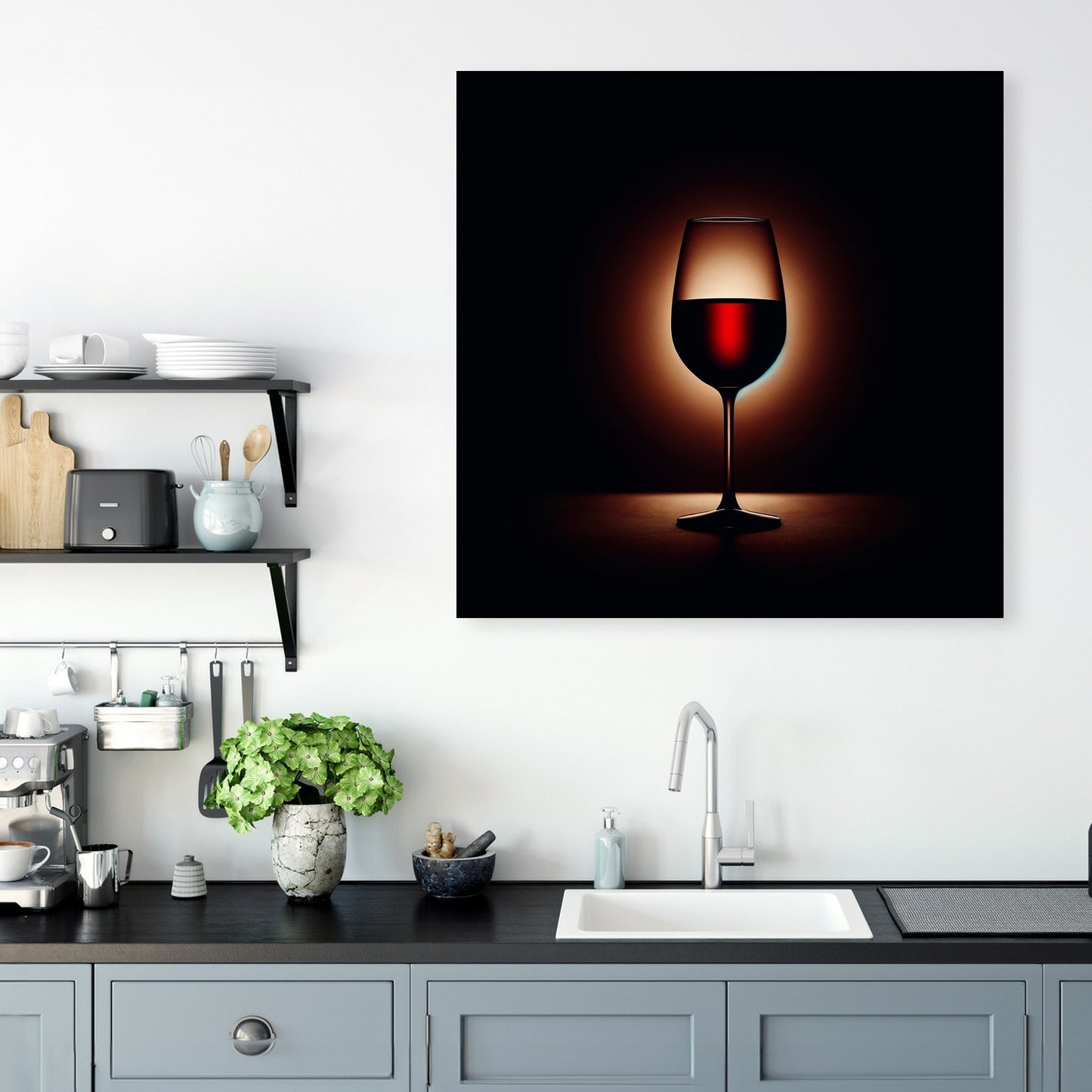 Mystic Wine Silhouette Canvas
