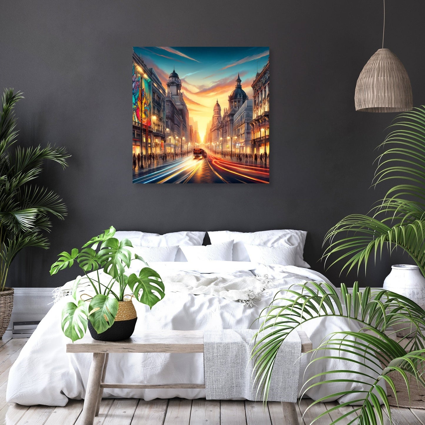 Urban Sunset Symphony Canvas
