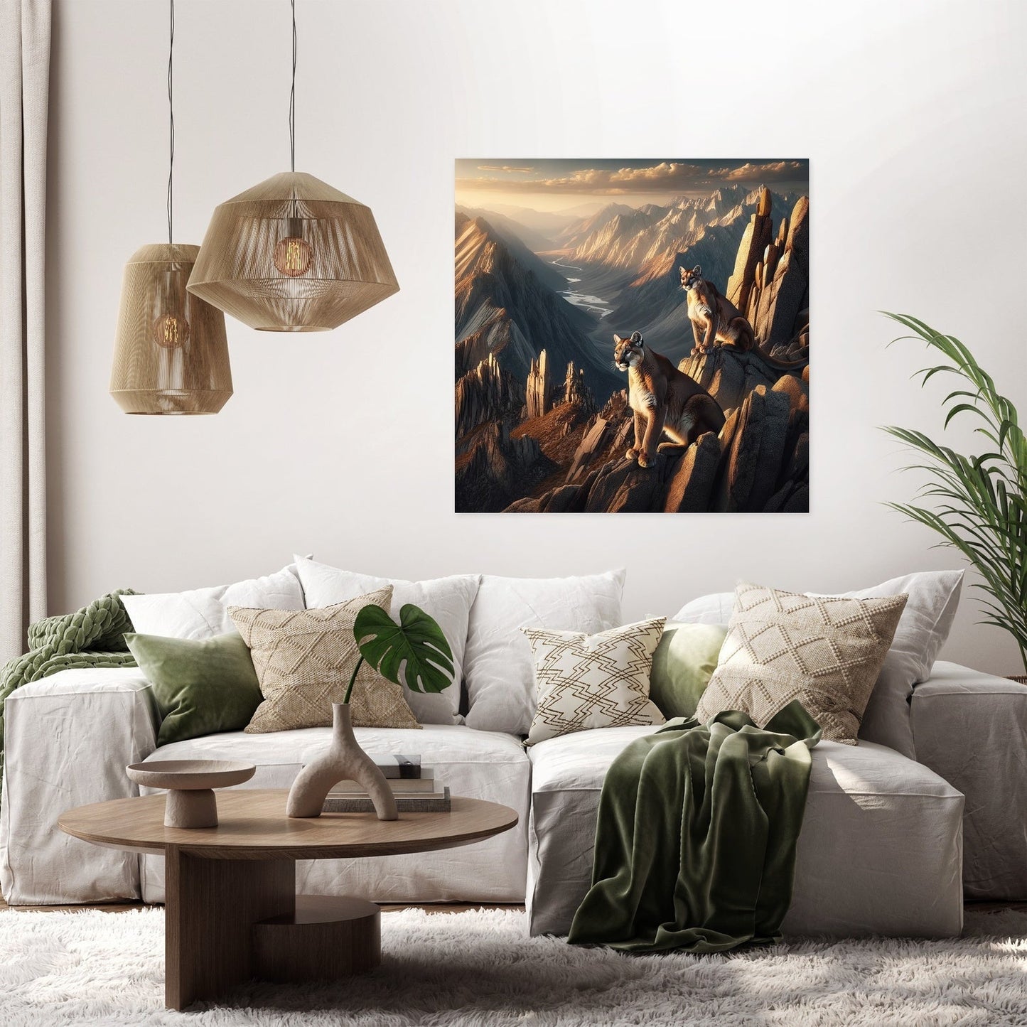 Mountain Lions Canvas
