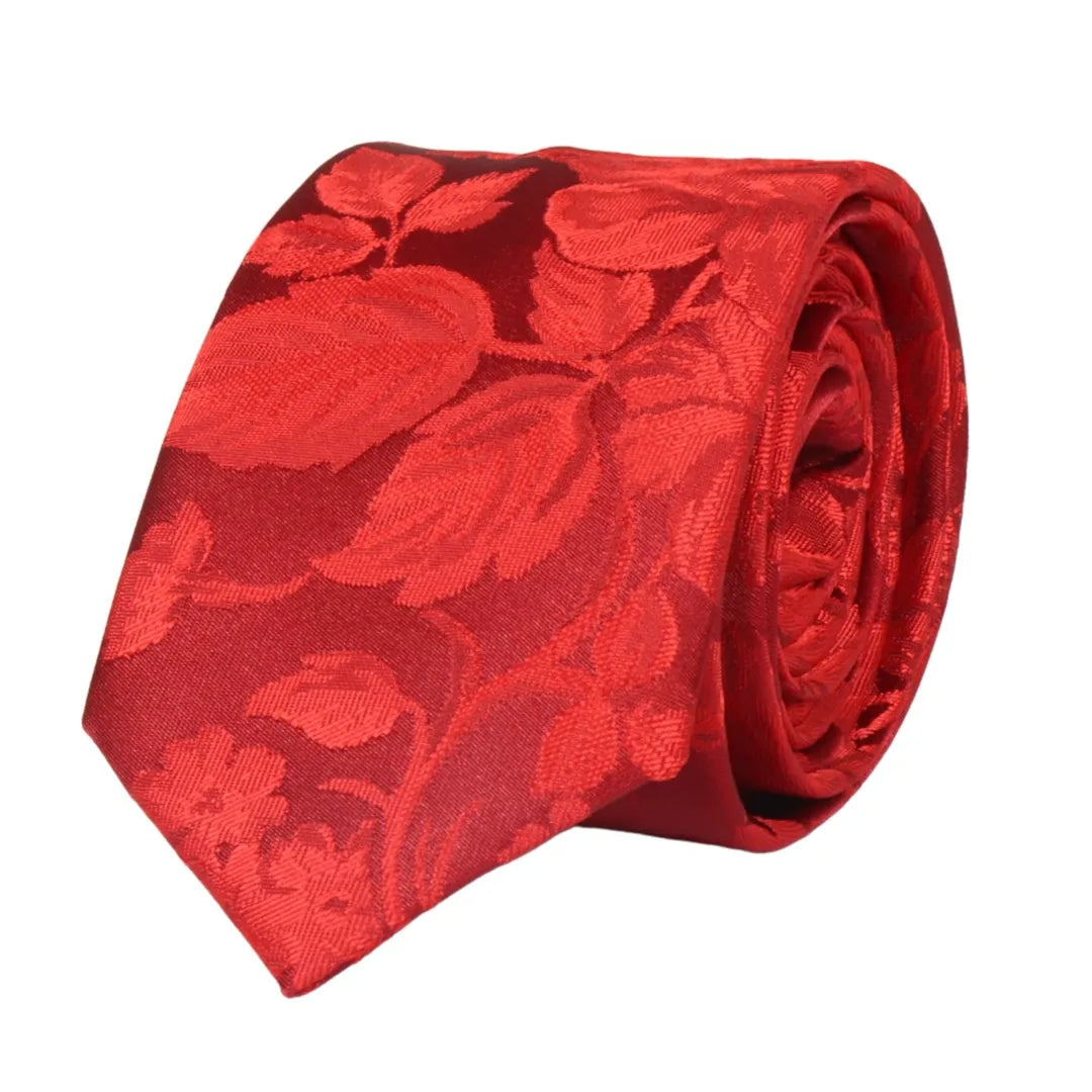 Men's Tie Pocket Sqaure Set Formal Floral Necktie