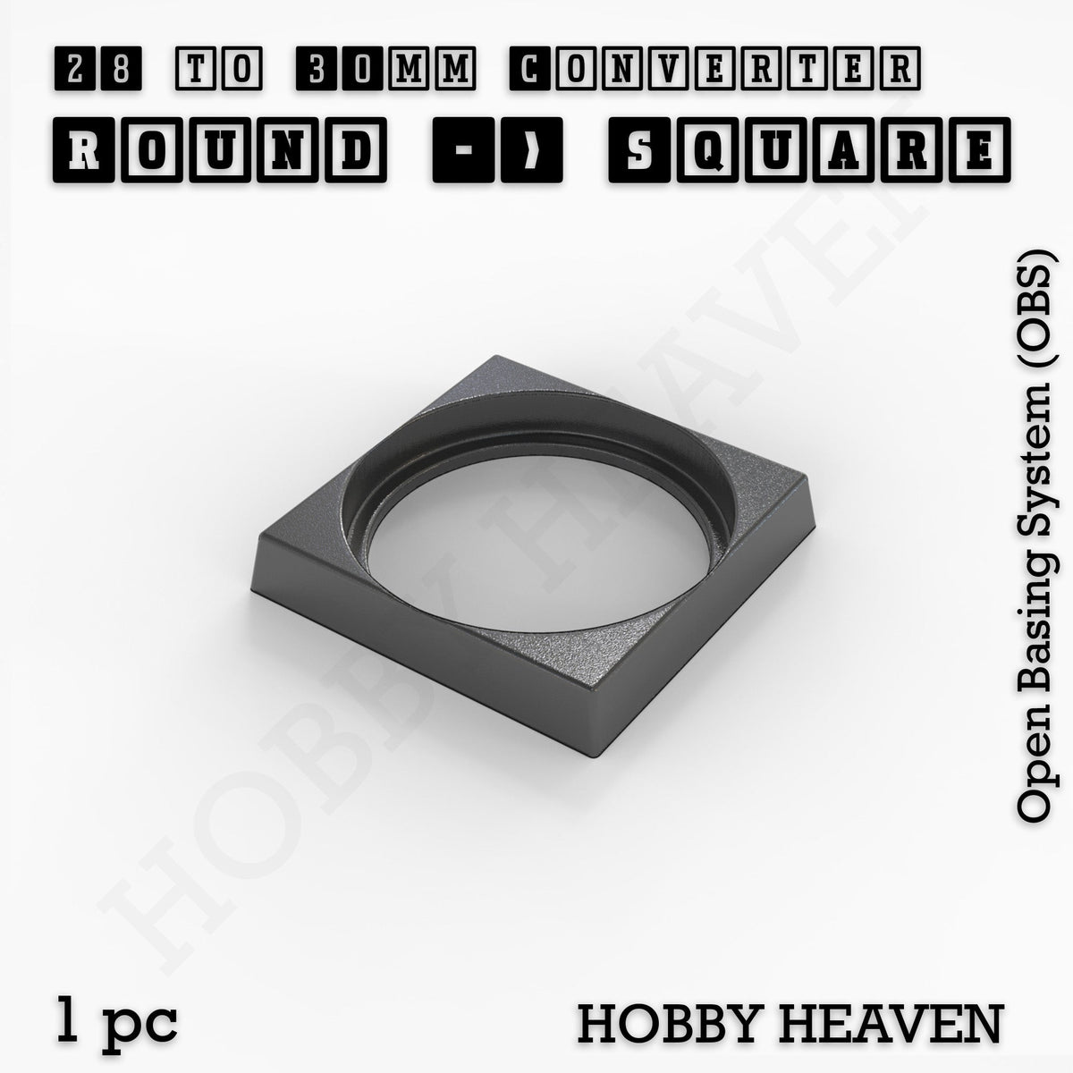 Round to Square Bases Shape and Size Converters 3d Print Full Range