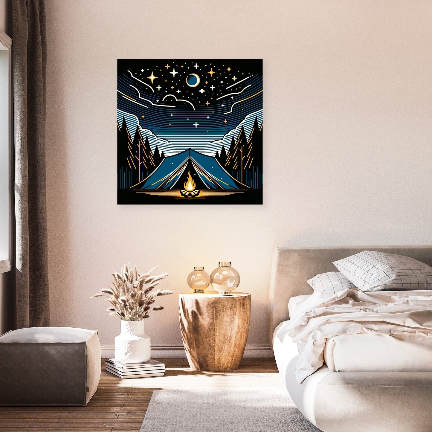 Starry Night Camping Canvas