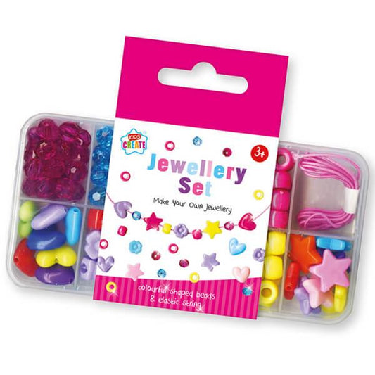 Children's Make Your Own Jewellery Set with Colourful Beads & Elastic