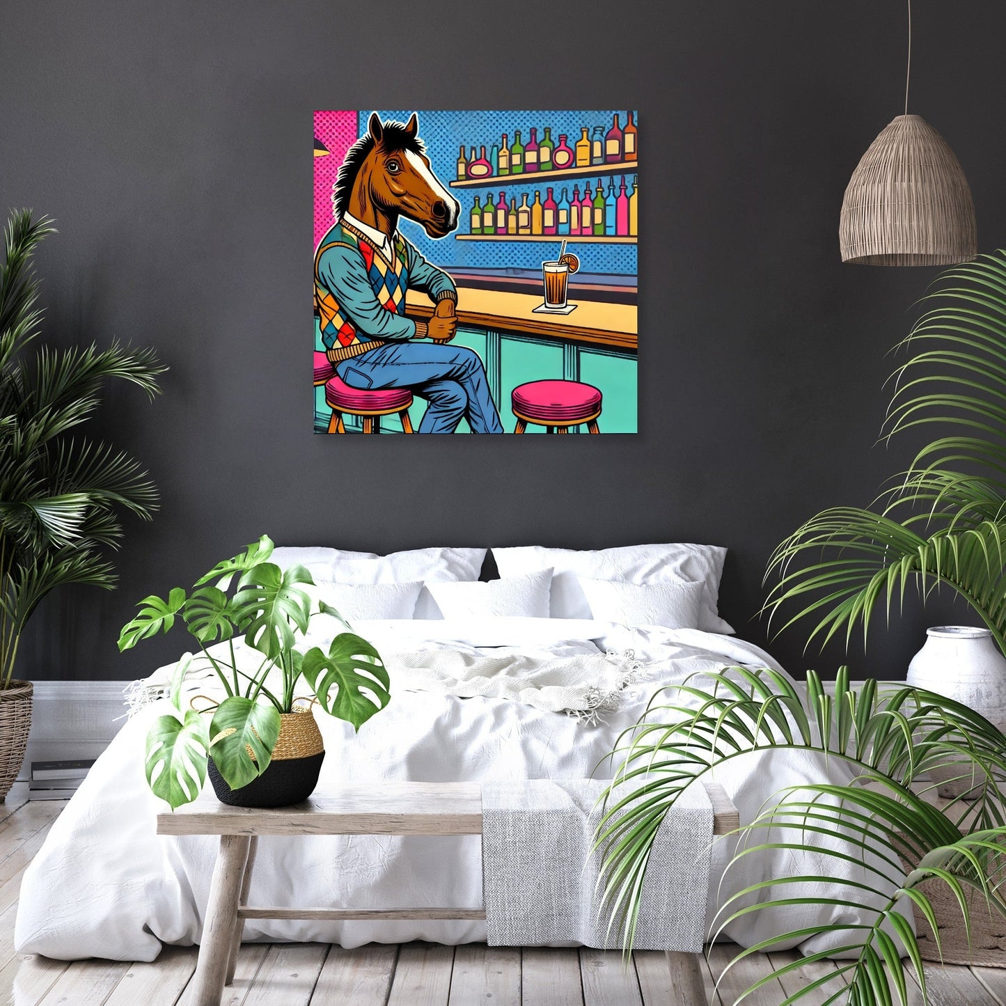 Retro Horse Bar Canvas