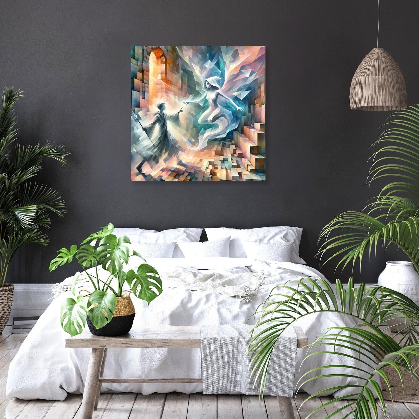Ethereal Ruins Confrontation Canvas