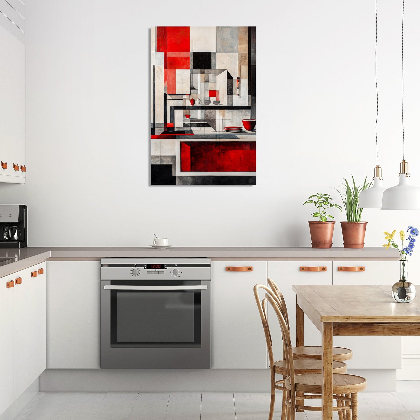 Constructivist Kitchen Canvas