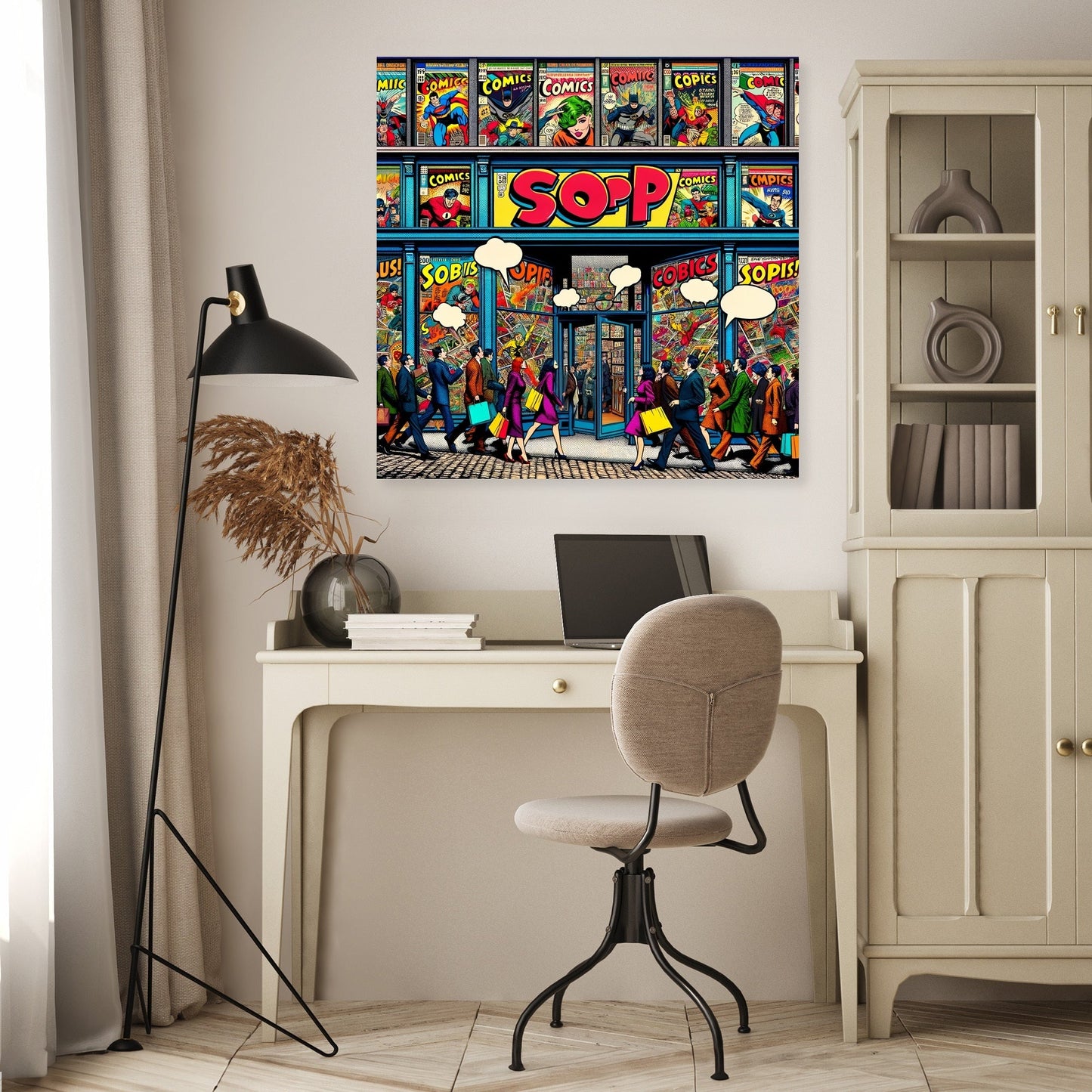 Pop Art Comics Hub Canvas