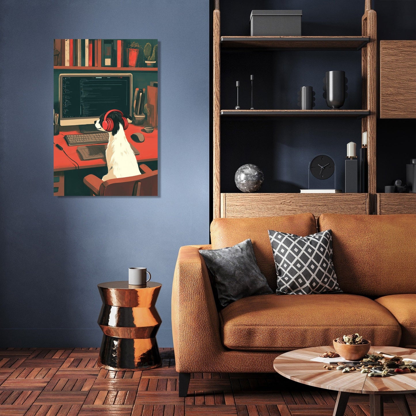 Tech-Savvy Pup Canvas