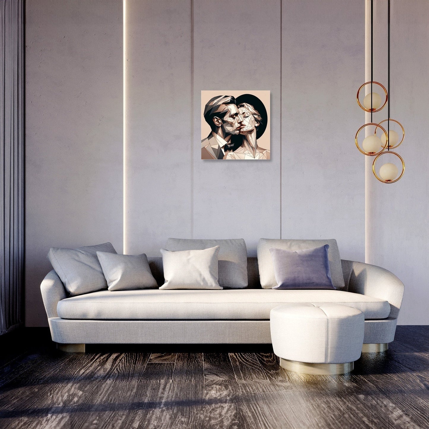 Whisper of Geometric Love Canvas