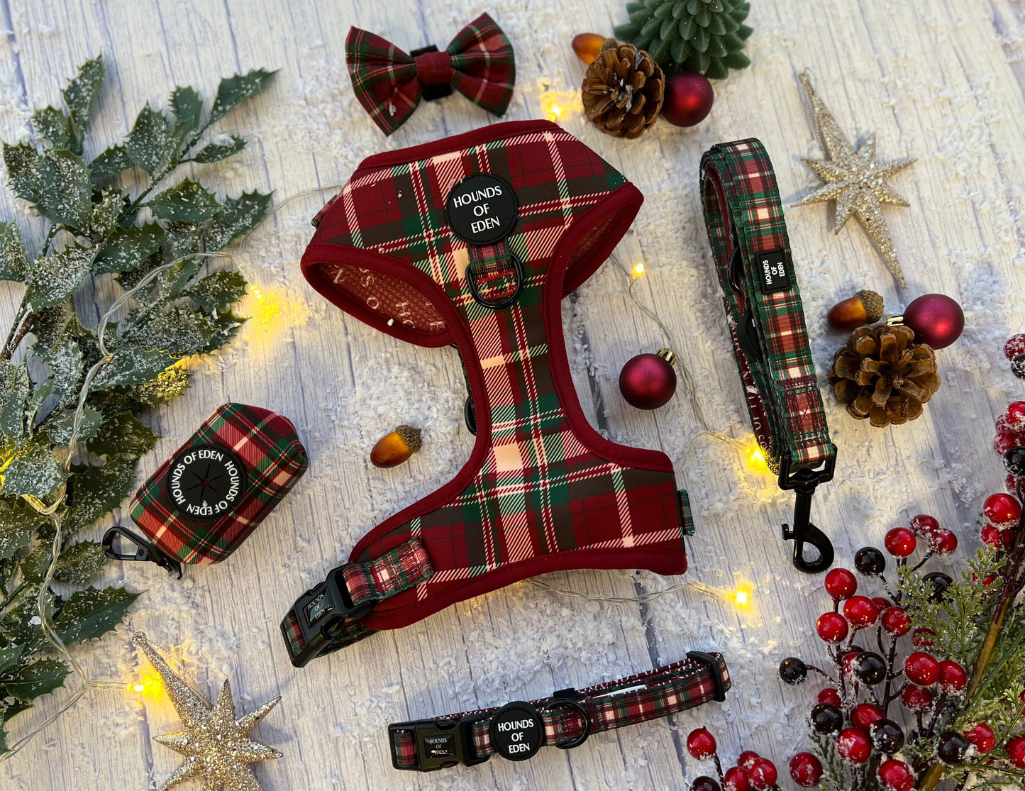 Tartan Me Up - Red & Cream Tartan Design Poop Bag Holder