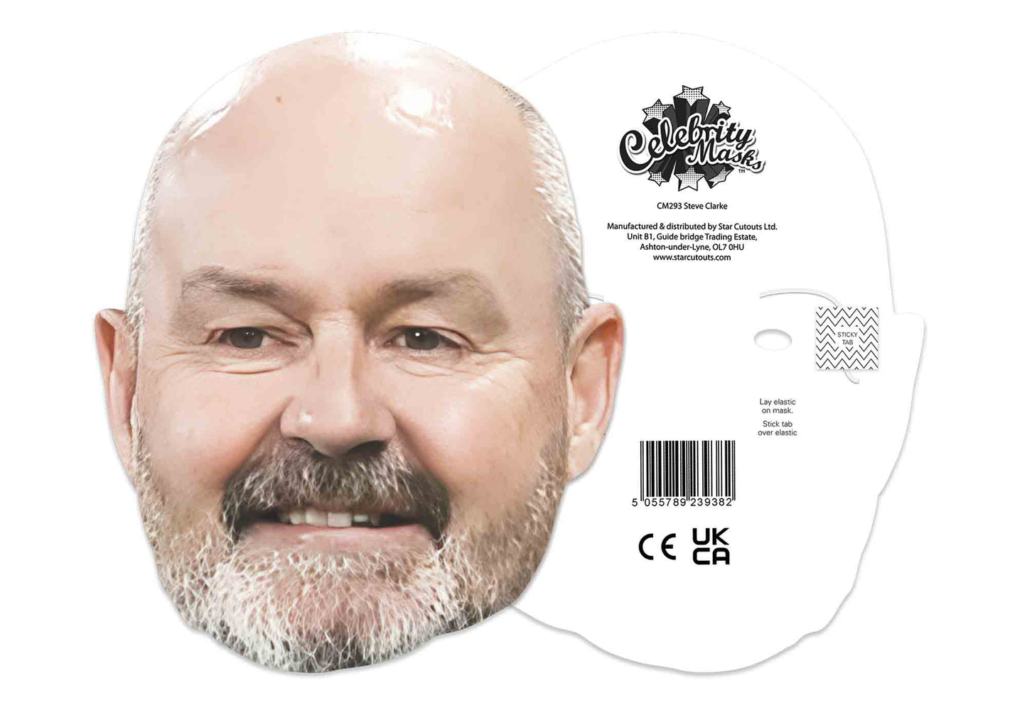 CM293 Steve Clarke Single Cardboard Face Mask Scotland Football Theme