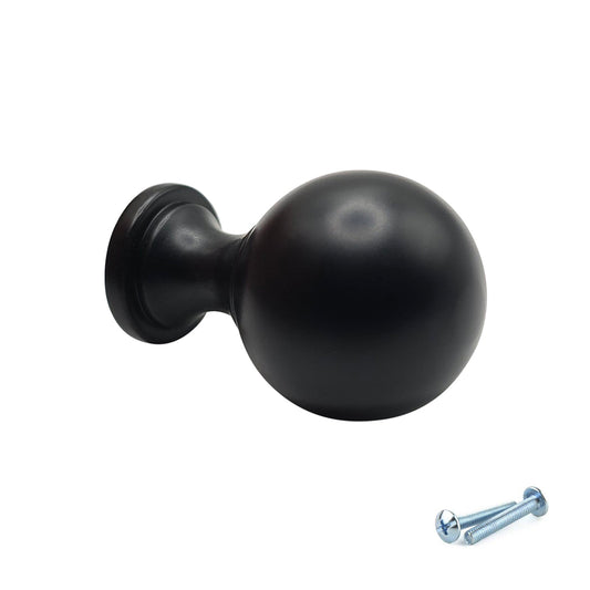 M4TEC Black Round Knob Handle – VG9 Series (25mm Cabinet, Drawer & Cupboard Knob)