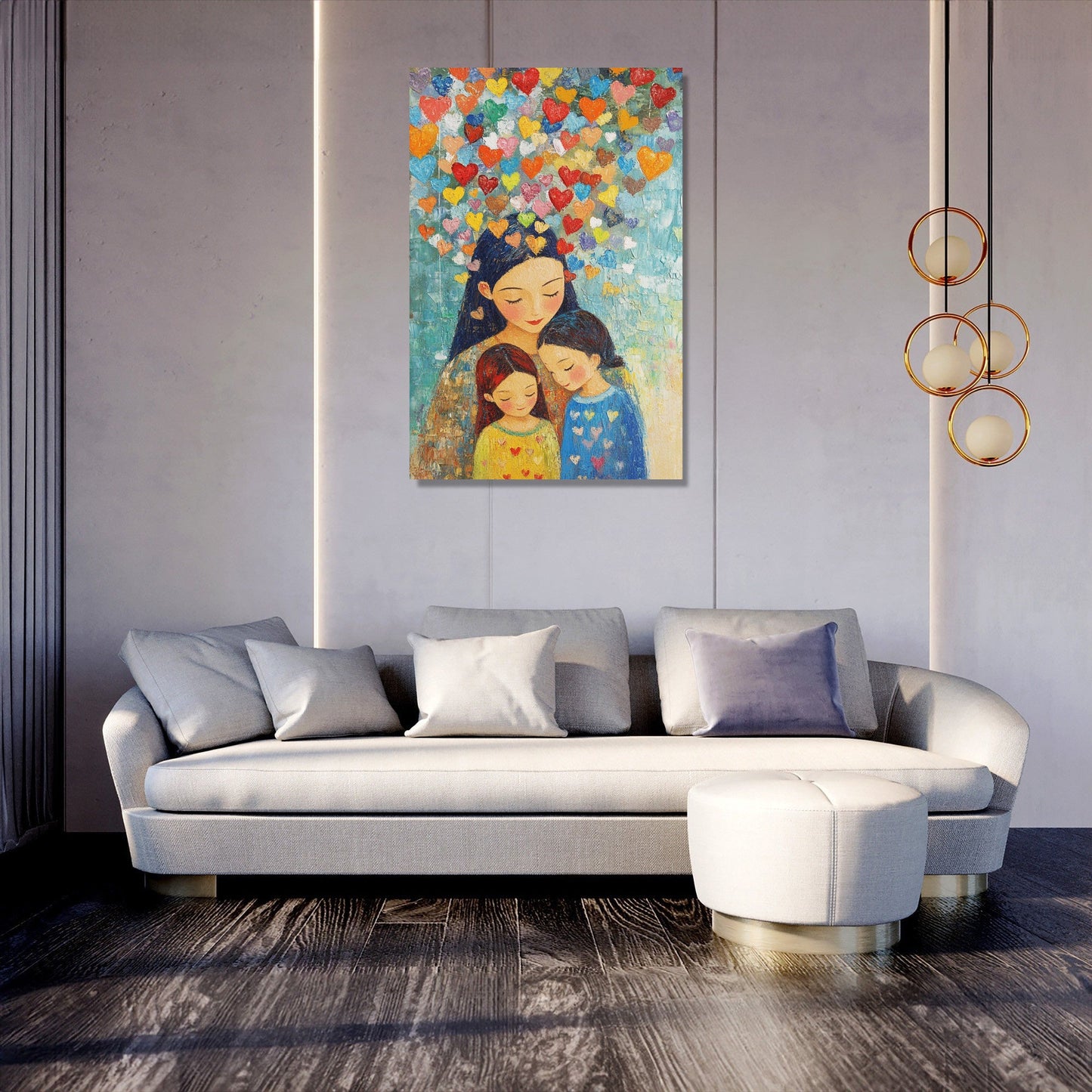 Mother’s Heart Shower Canvas